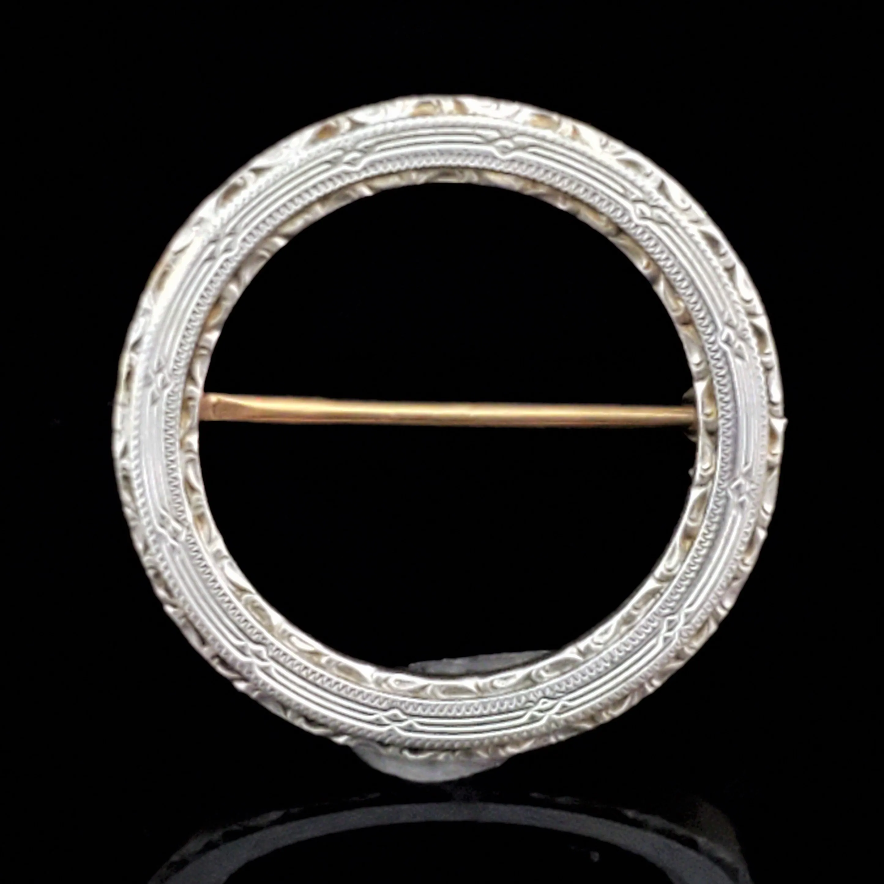 The Durham - Krementz Art Deco Era 14k Gold Brooch