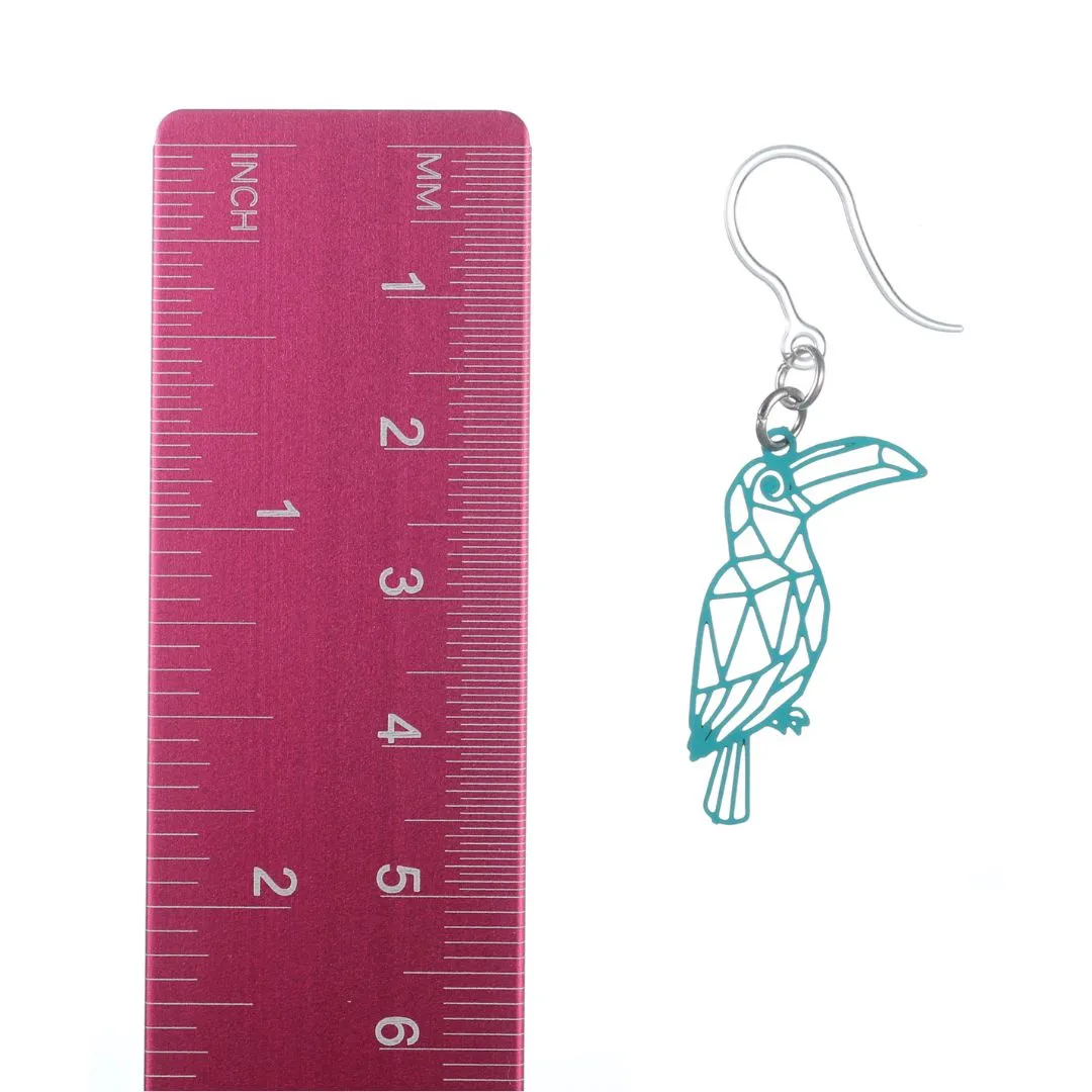 Toucan Dangles Hypoallergenic Earrings for Sensitive Ears Made with Plastic Posts