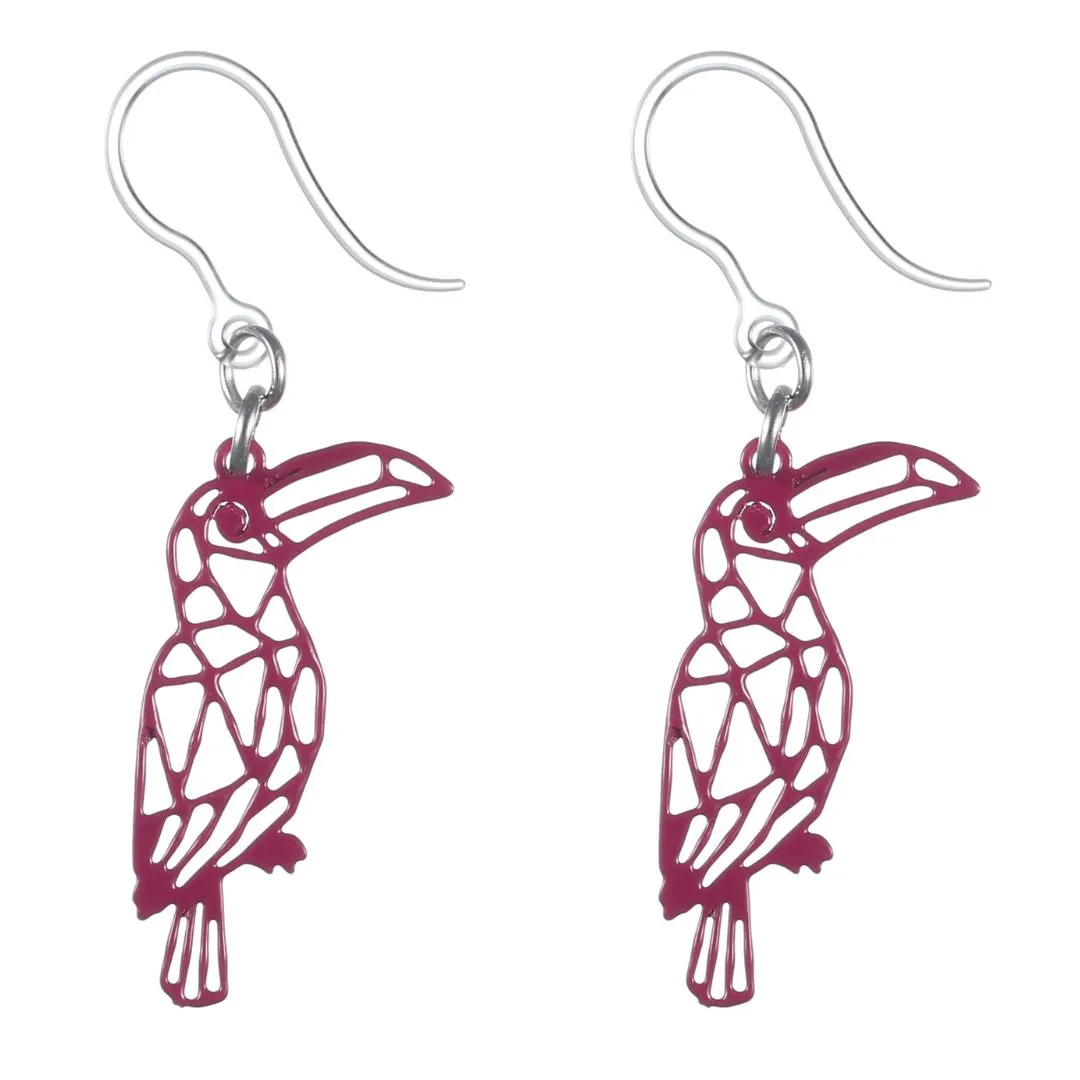 Toucan Dangles Hypoallergenic Earrings for Sensitive Ears Made with Plastic Posts