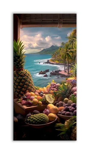 Tropical Harmony: Fruits & Ocean Bliss