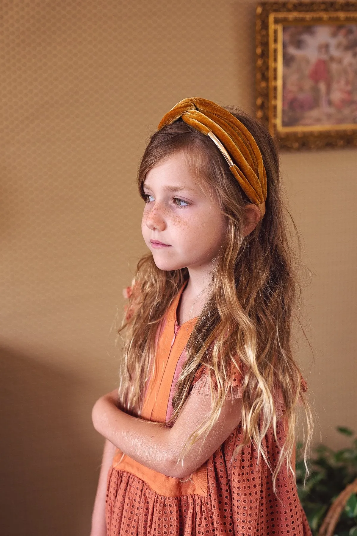 Tubular Headband - Gold Velvet