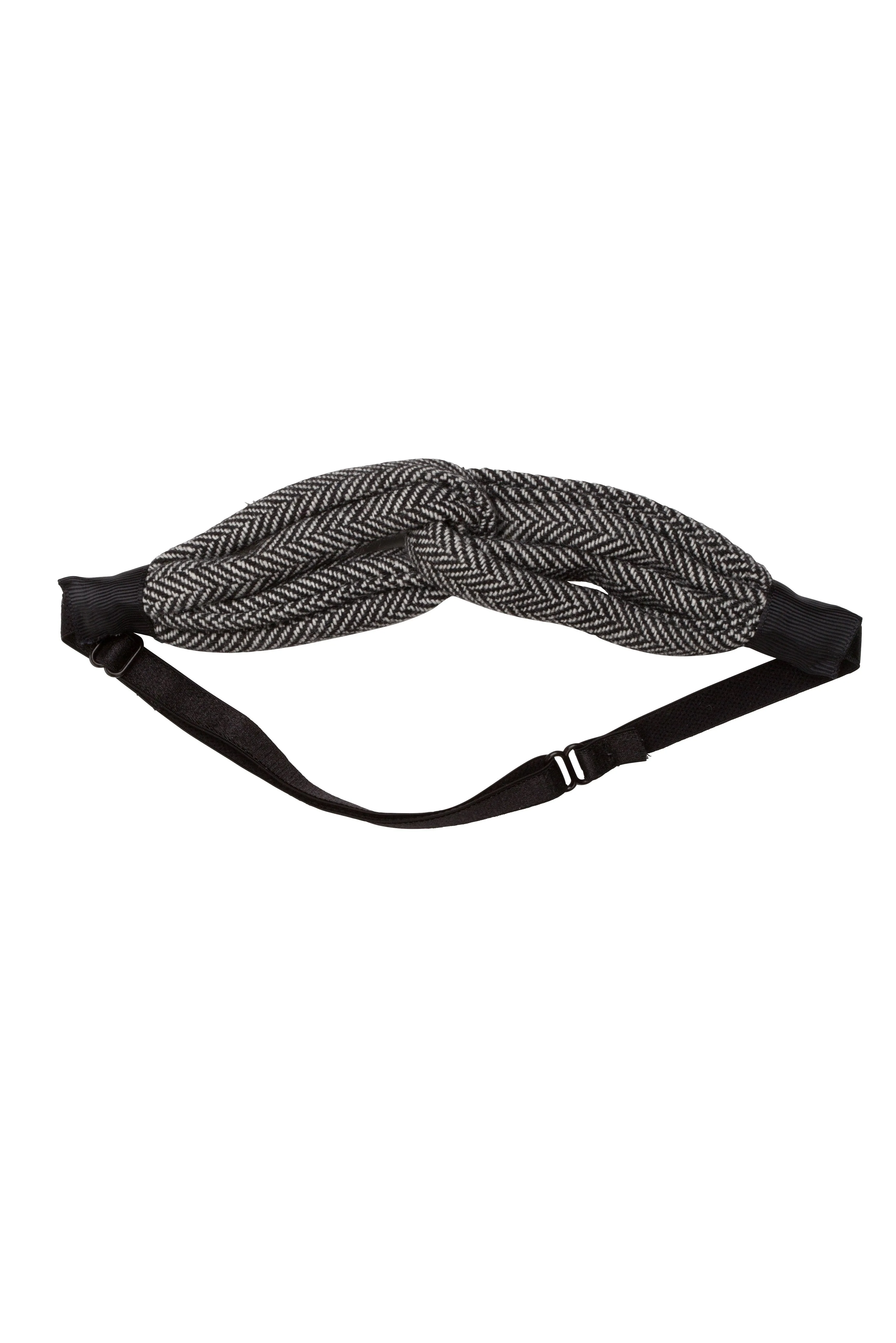 Tubular Herringbone Wrap  - Black/White