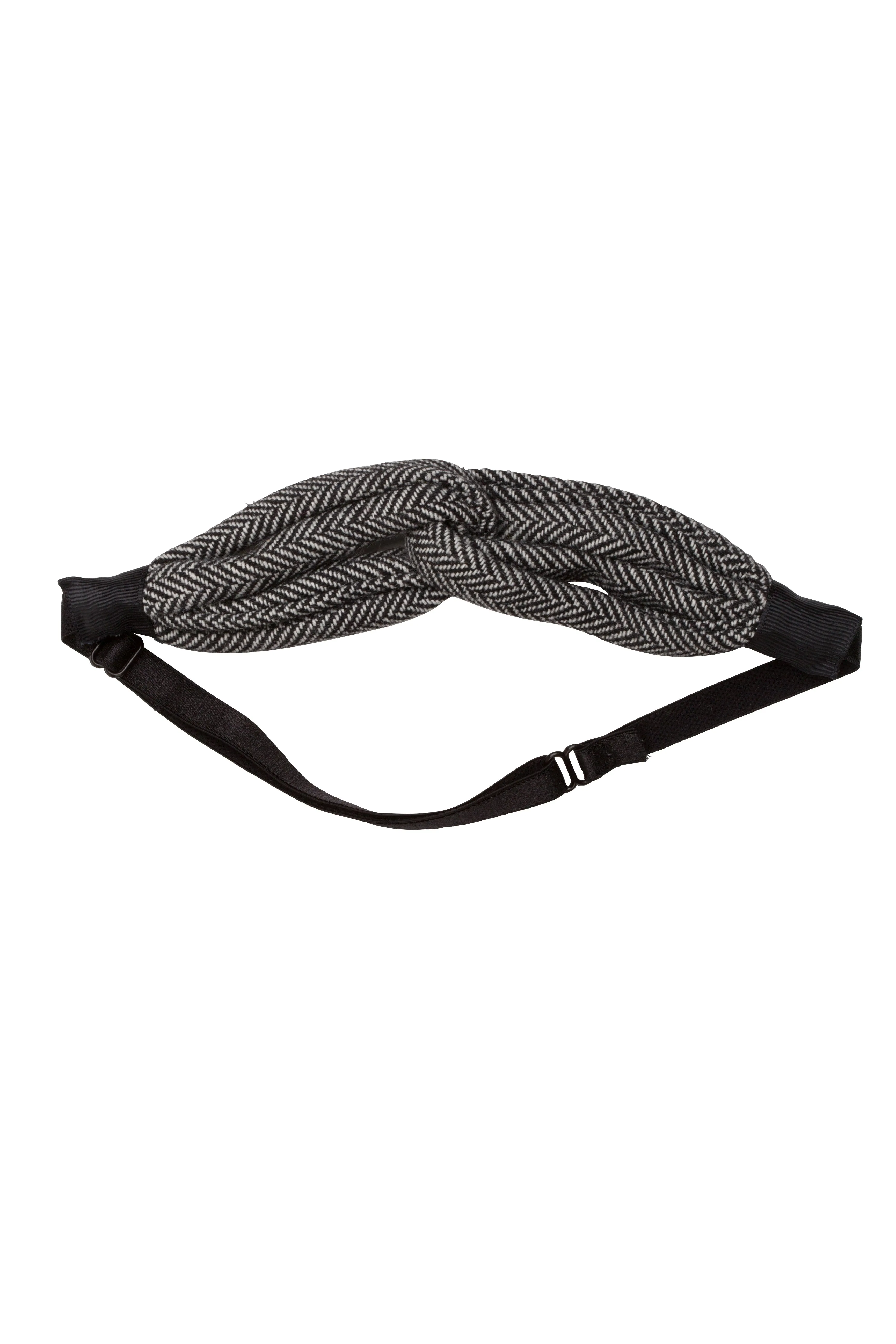 Tubular Herringbone Wrap  - Black/White