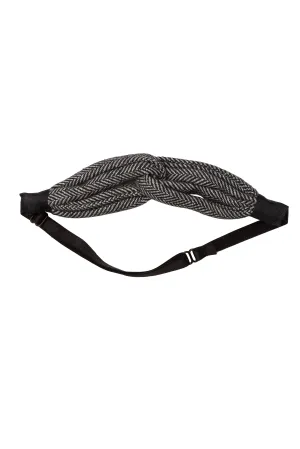 Tubular Herringbone Wrap  - Black/White