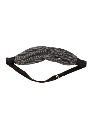 Tubular Herringbone Wrap  - Black/White