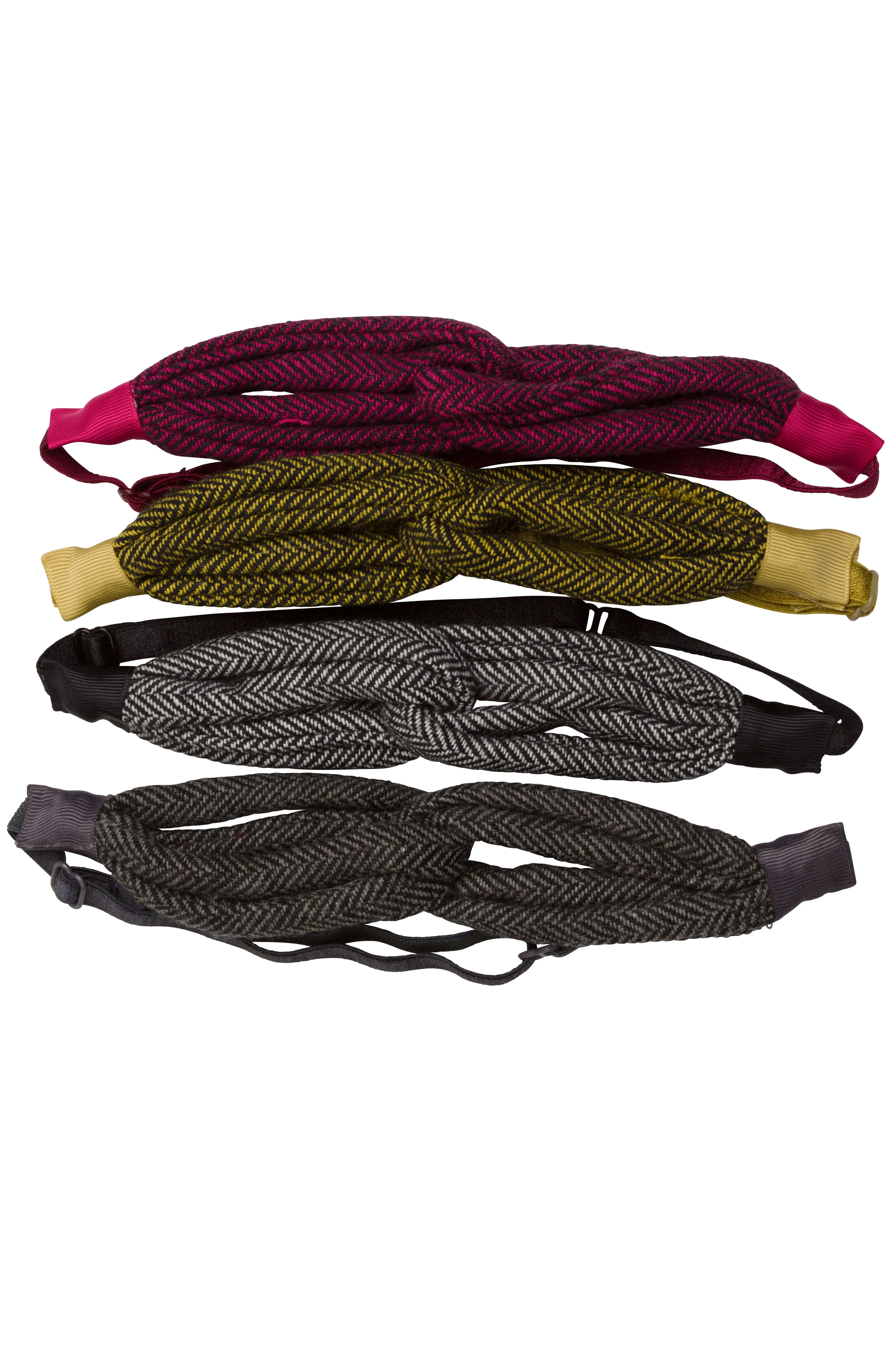Tubular Herringbone Wrap  - Black/White