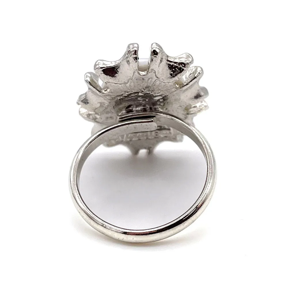 【USA輸入】ヴィンテージ VOGUE シノワズリ ブルー フラワー リング/Vintage VOGUE Chinoiserie Blue Flower Ring