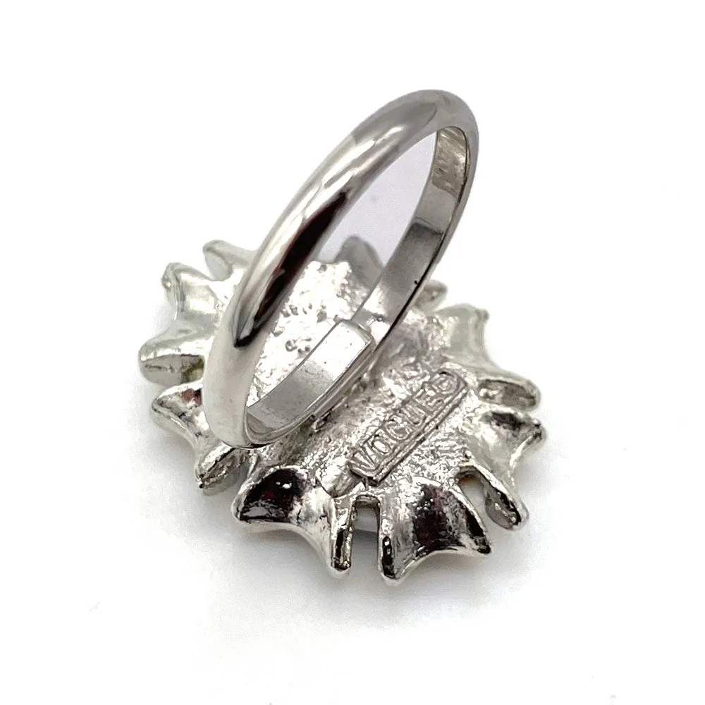 【USA輸入】ヴィンテージ VOGUE シノワズリ ブルー フラワー リング/Vintage VOGUE Chinoiserie Blue Flower Ring