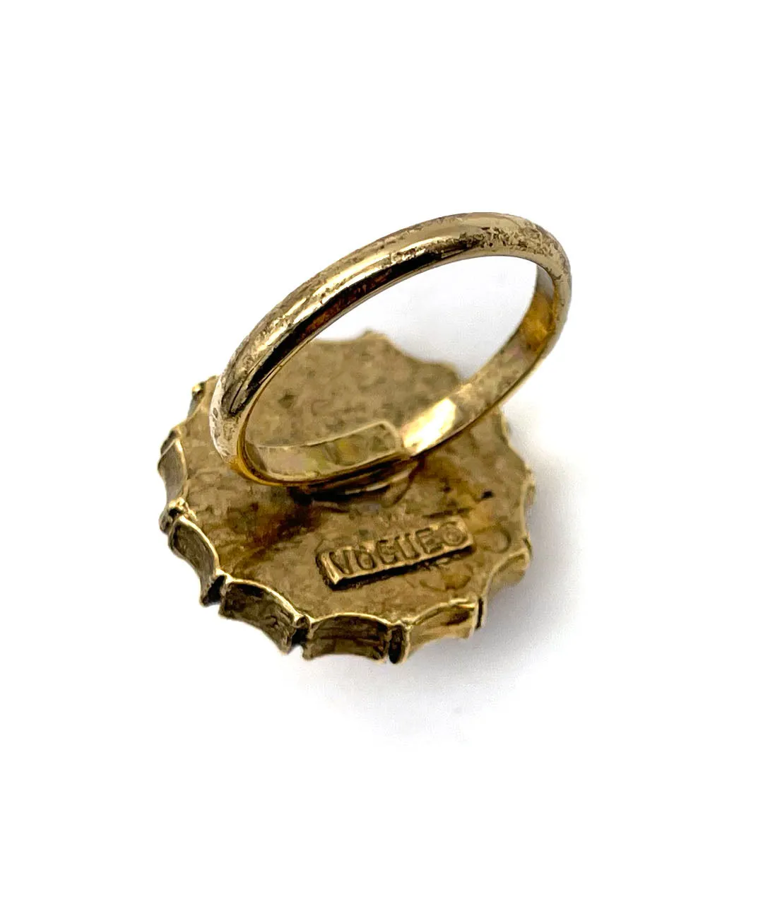 【USA輸入】ヴィンテージ VOGUE サーモンピンク ルーサイト リング/Vintage VOGUE Pink Lucite Ring