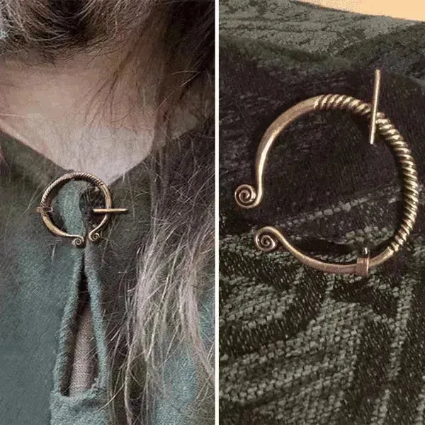 Viking Cowboy Badge Belt Buckle Collar Brooch