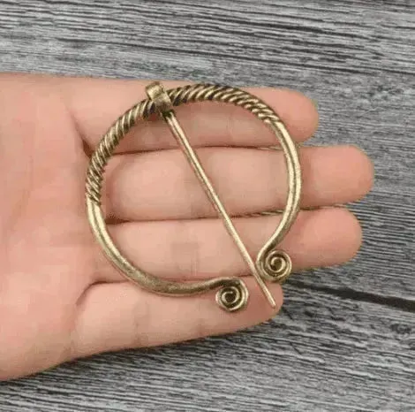 Viking Cowboy Badge Belt Buckle Collar Brooch