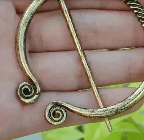 Viking Cowboy Badge Belt Buckle Collar Brooch