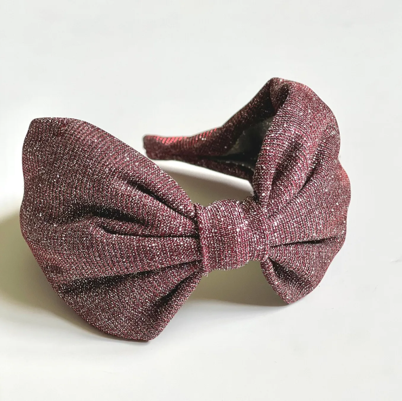 Vintage Bow Glitter Headband | 70s Disco Glam | Holiday Sparkle | Luxury Designer Headband | Made to Order