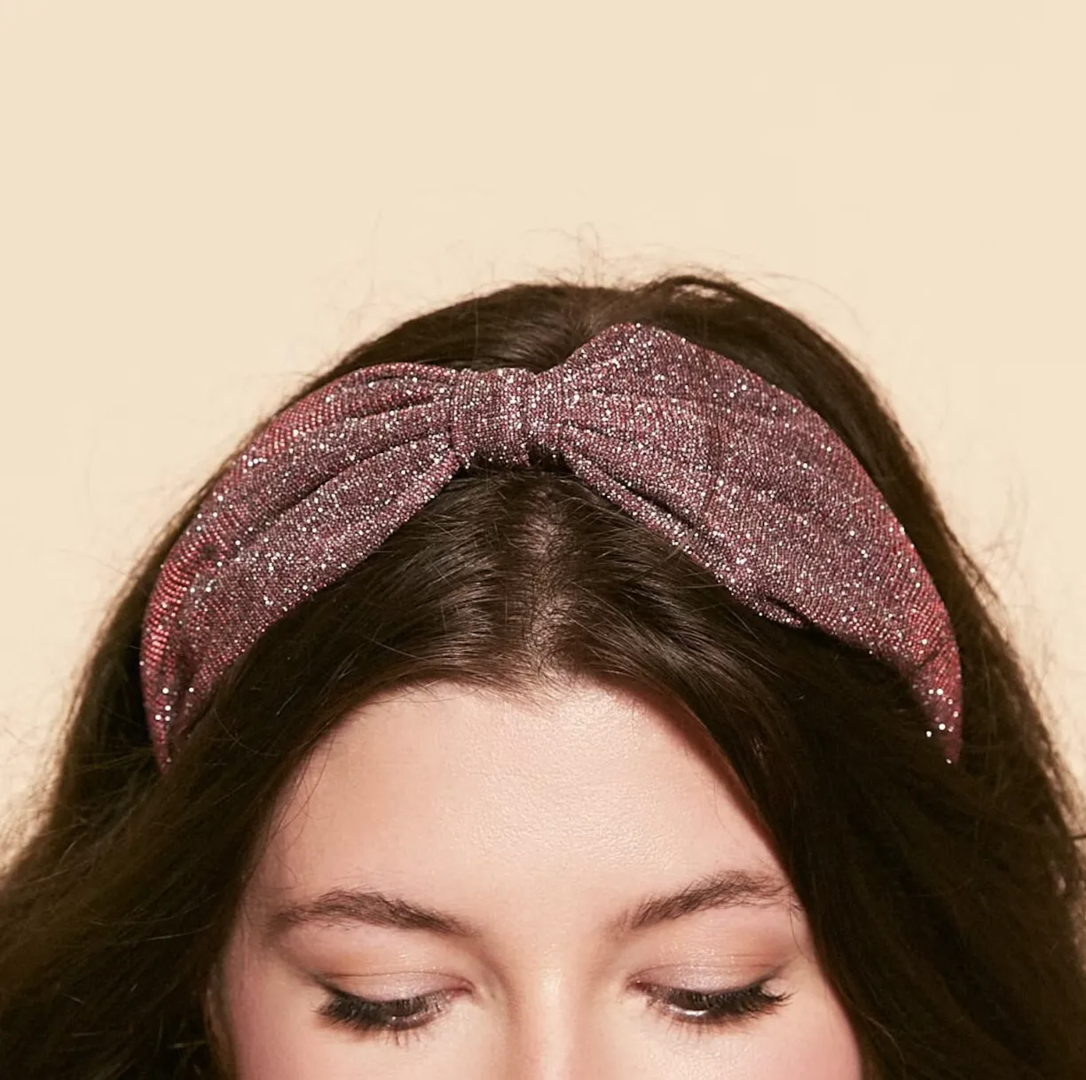 Vintage Bow Glitter Headband | 70s Disco Glam | Holiday Sparkle | Luxury Designer Headband | Made to Order
