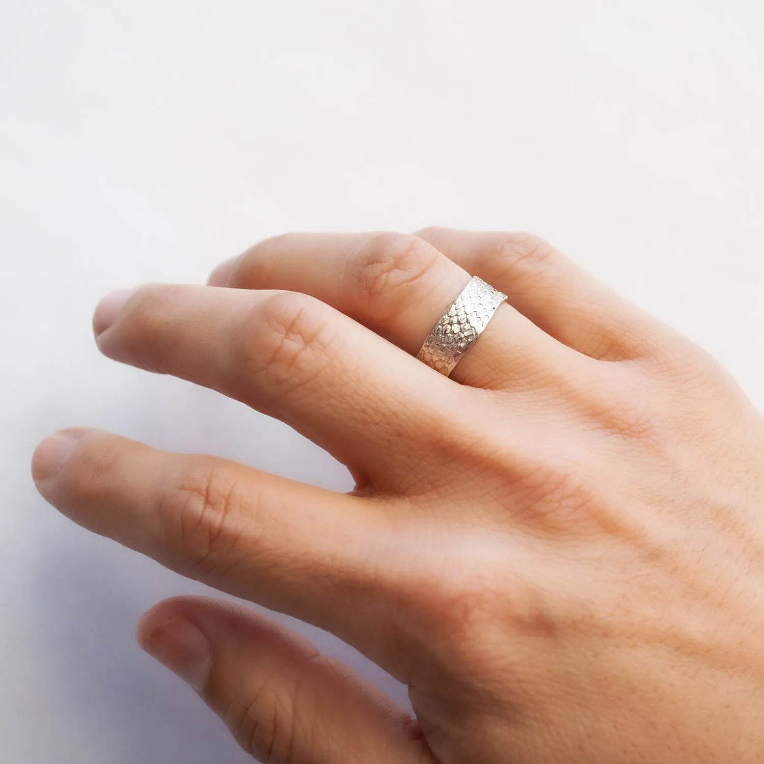 White Double Snakeskin Band