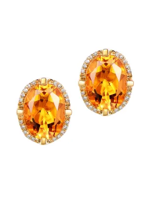 Yellow Chimes Earrings for Women with Yellow Crystal Studded Gold-toned Glamour Spark Stud Earrings For Women & Girls