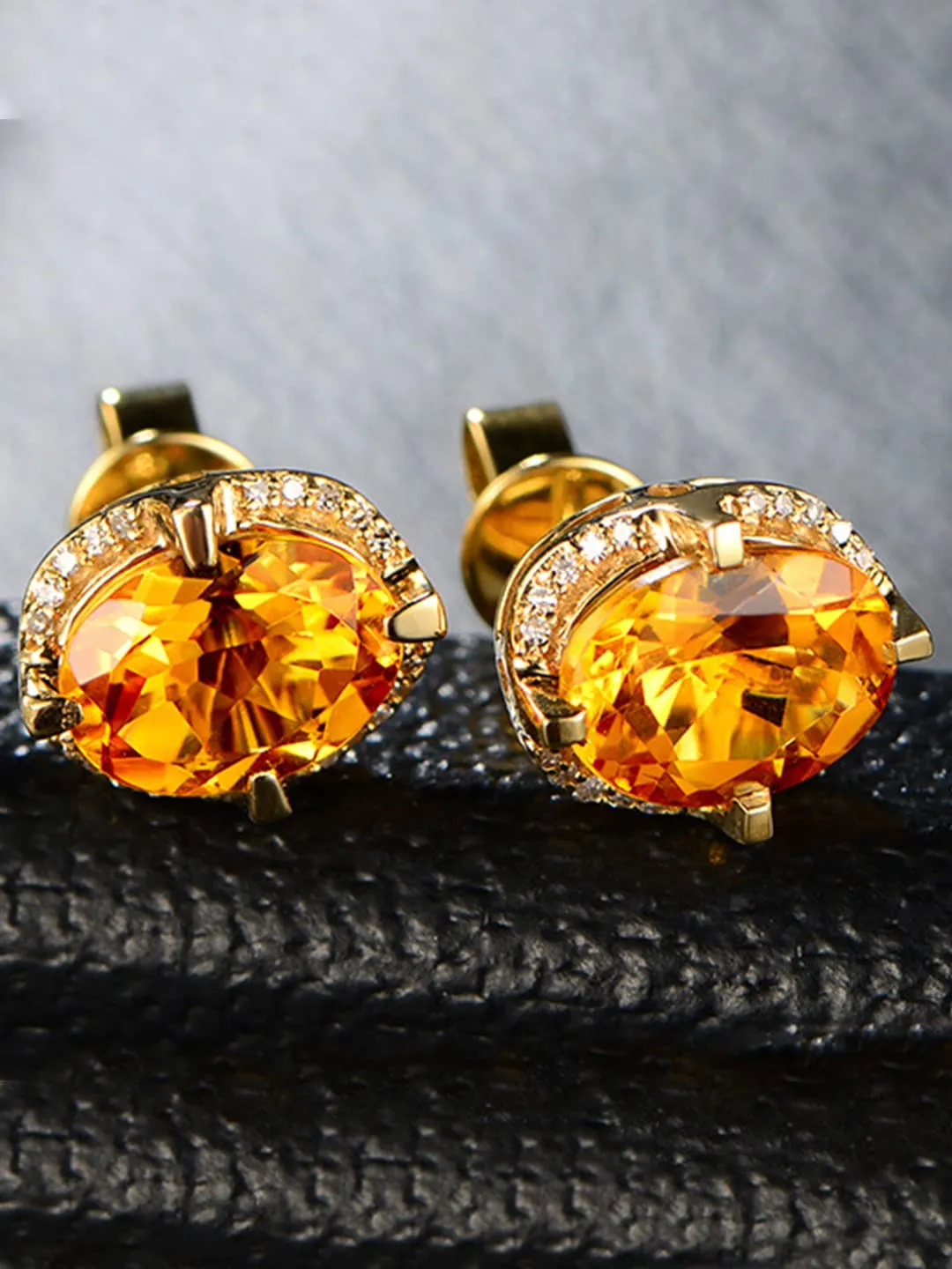 Yellow Chimes Earrings for Women with Yellow Crystal Studded Gold-toned Glamour Spark Stud Earrings For Women & Girls