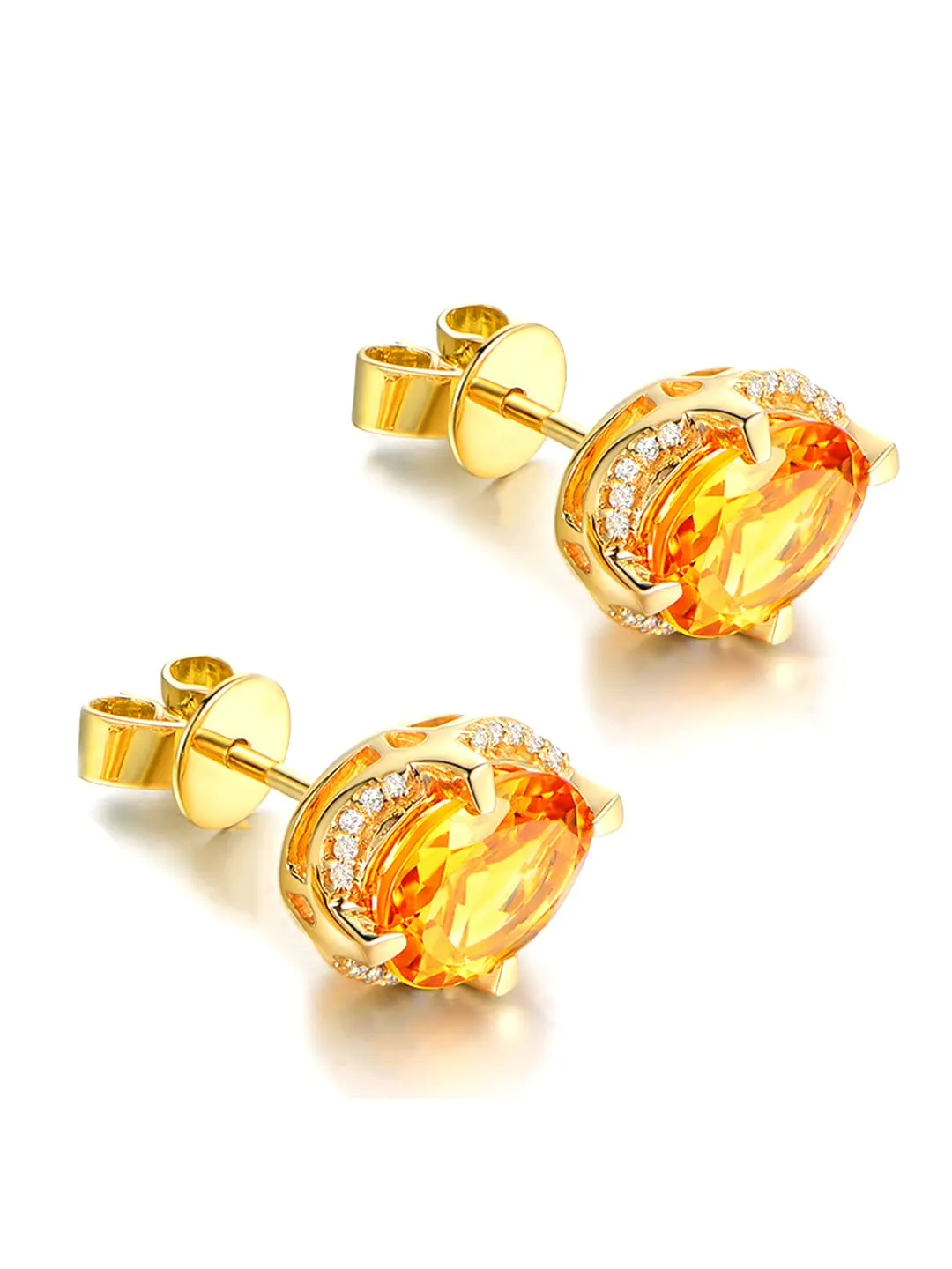 Yellow Chimes Earrings for Women with Yellow Crystal Studded Gold-toned Glamour Spark Stud Earrings For Women & Girls