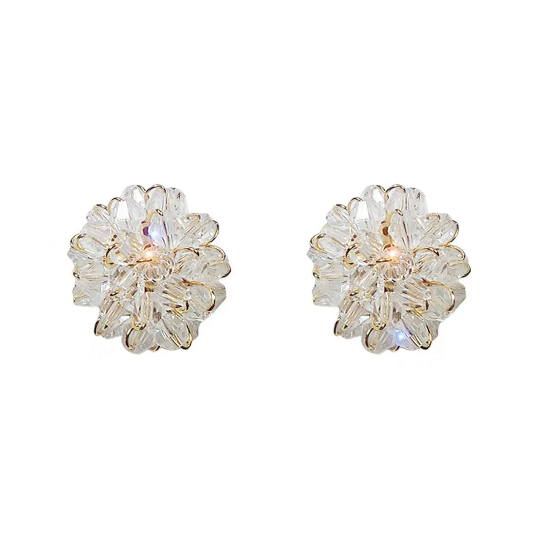 Yellow Chimes Latest Collection Sparkling Crystal Bunch Stud Earrings For Women and Girls
