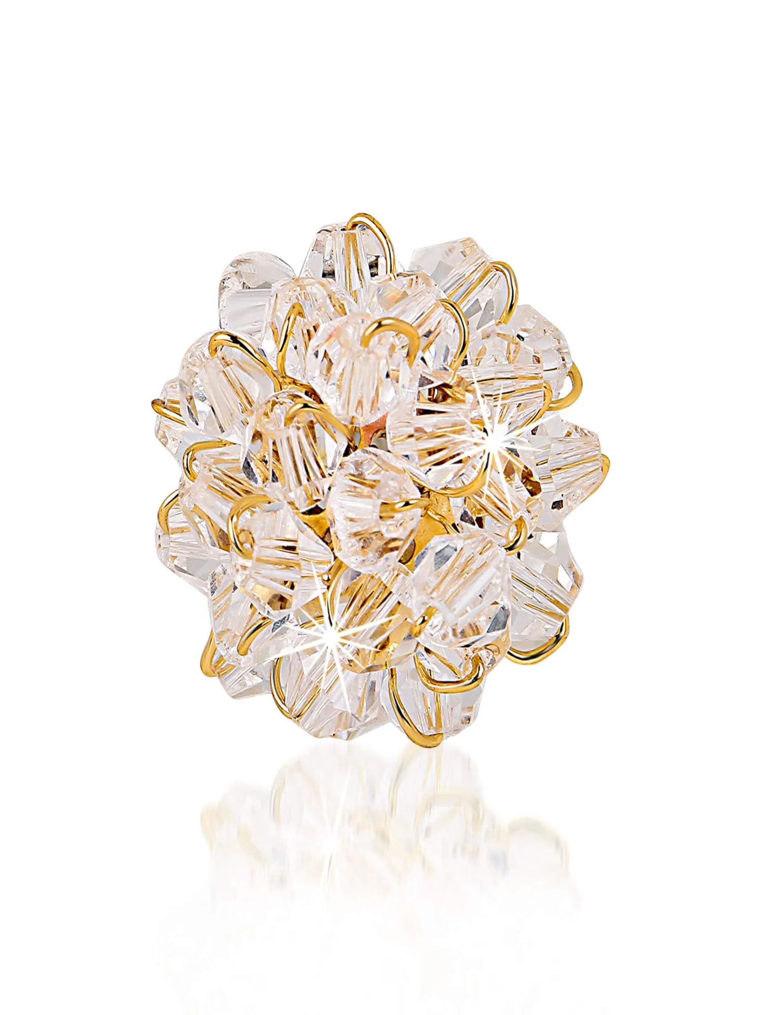 Yellow Chimes Latest Collection Sparkling Crystal Bunch Stud Earrings For Women and Girls